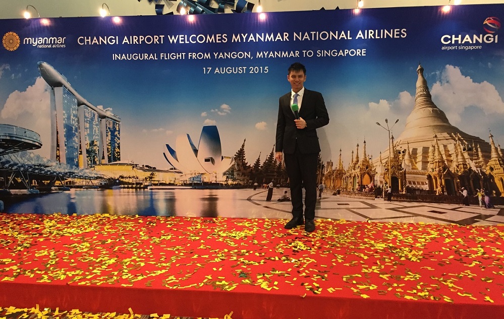 Myanmar National Airlines Inaugural Flight from Yangon into Singapore ...