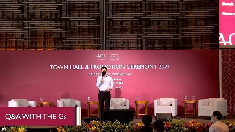 AGC townhall - townhall emcee singapore lester leo