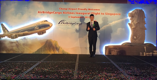 AirBridgeCargo Airlines inaugural flight into Singapore with Russian Ambassador