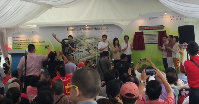 Bedok Interchange Hawker Grand Opening with Minister