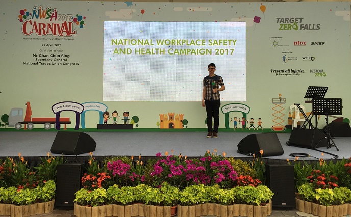 Launch of National Workplace Safety and Health Campaign 2017 with Minister Chan Chun Seng and Minister of State Sam Tan Ministry of Manpower