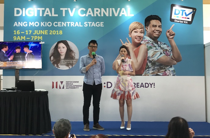 DTV Roadshow carnival with mediacorp celebrity he ying ying