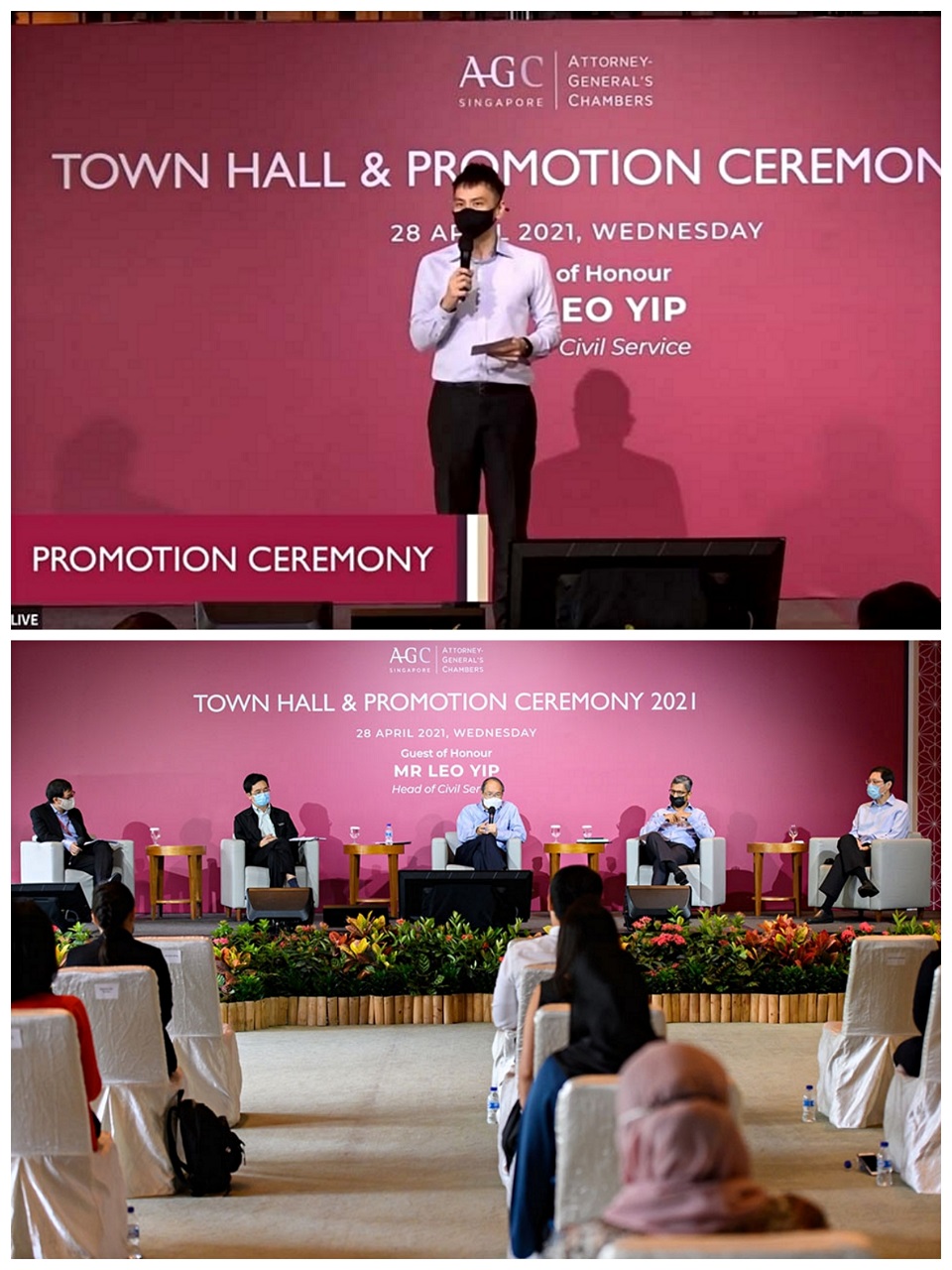 AGC townhall and promotion ceremony - hybrid event emcee lester leo