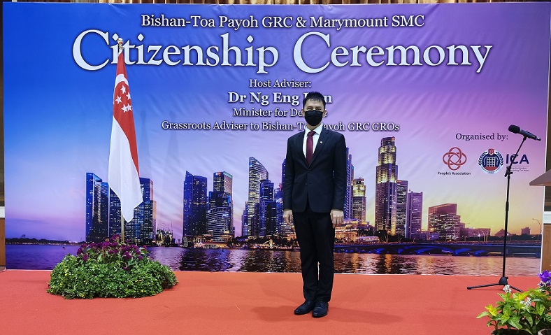 GRC Citizenship ceremony emcee in singapore - Lester