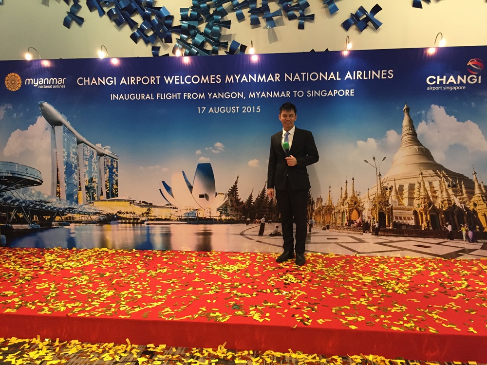 Myanmar National Airlines Inaugural Flight Yangon To Sg Event - Emcee 