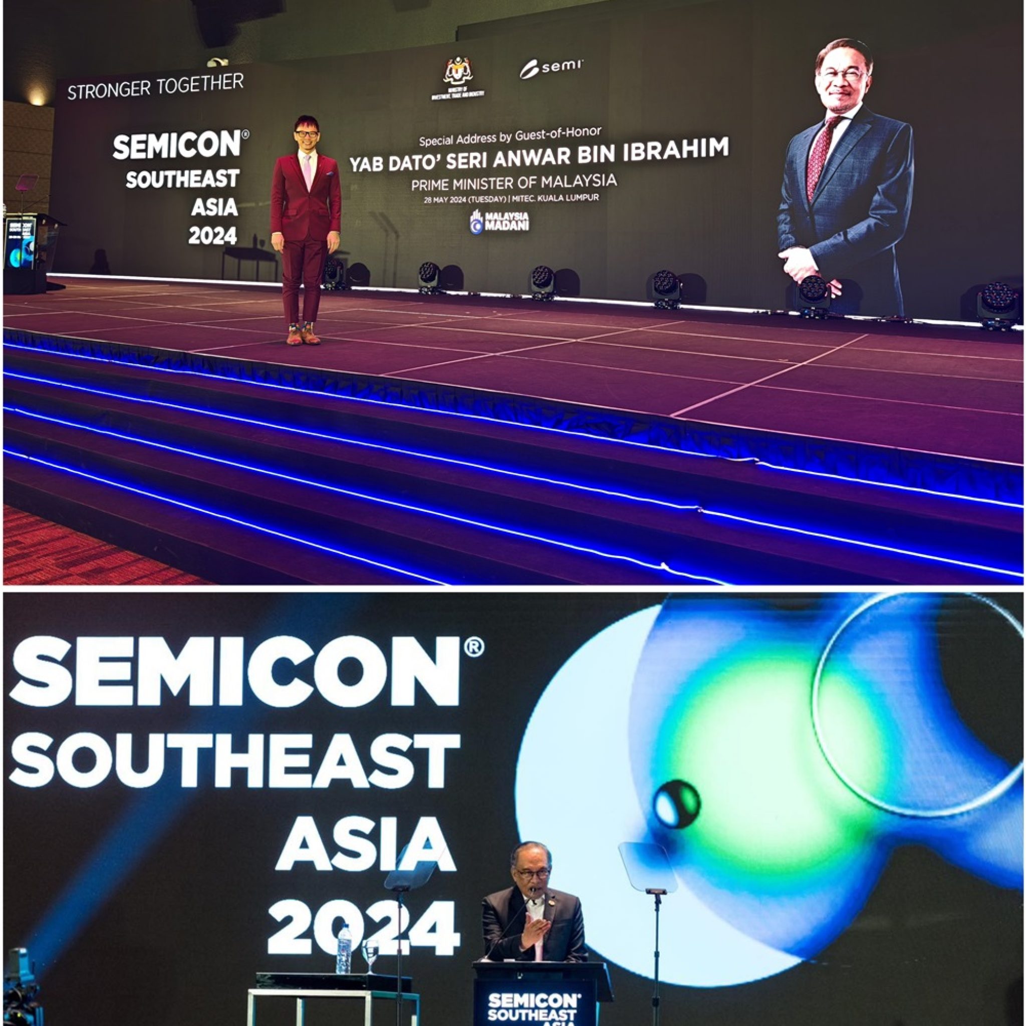 Goh Prime Minister Of Malaysia At Semicon - Emcee Lester Leo Singapore 